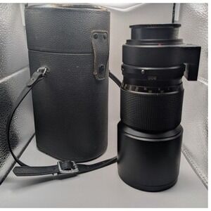 Konica Hexanon AR 300mm F4.5 Telephoto Lens Manual Focus Case Caps Vintage FLAWS